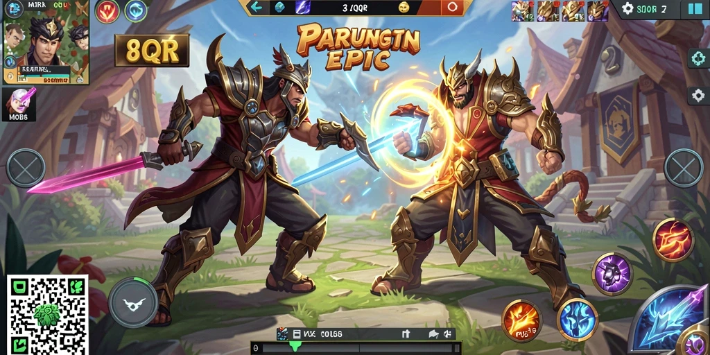 Gameplay seru dengan pertarungan tim di <strong>8QR</strong>.