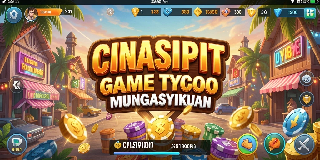 Tampilan gameplay <strong>CINASIPIT</strong> yang menampilkan manajemen bisnis yang menarik.