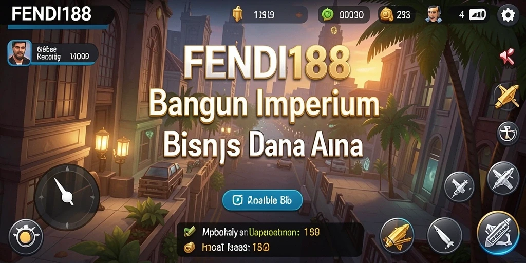 Tangkapan layar gameplay FENDI188 menunjukkan suasana bisnis yang dinamis.