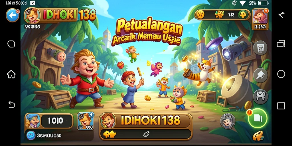 Tangkapan layar gameplay seru IDRHOKI138 di dalam aplikasi Arcade.