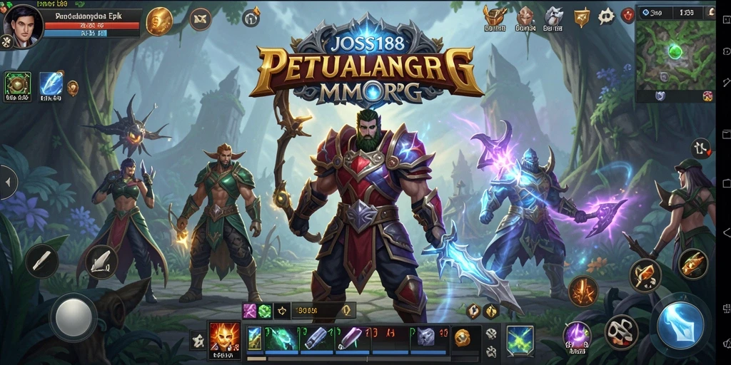 Screenshot gameplay JOSS188 menampilkan pertarungan seru di dunia MMORPG.