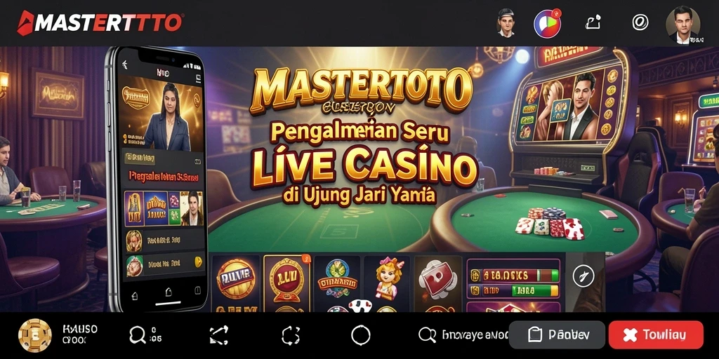 Tampilan gameplay Live Casino yang mendebarkan di MASTERTOTO.
