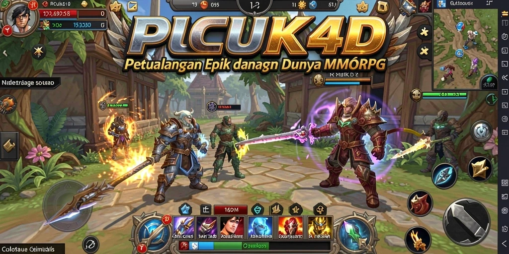 Screenshot menampilkan aksi seru dalam permainan MMORPG PUCUK4D.