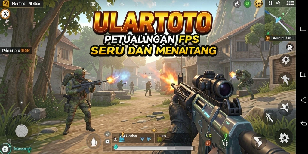 Tampilan aksi mendebarkan dalam gameplay ULARTOTO di medan tempur.