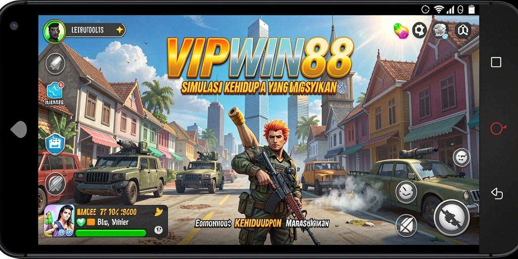 Screenshot dari gameplay menunjukkan interaksi karakter yang dinamis.